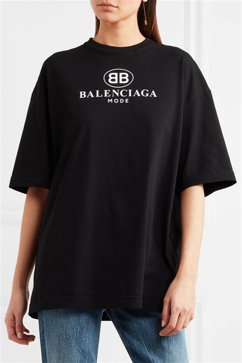 balenciaga oversized print cotton t shirt